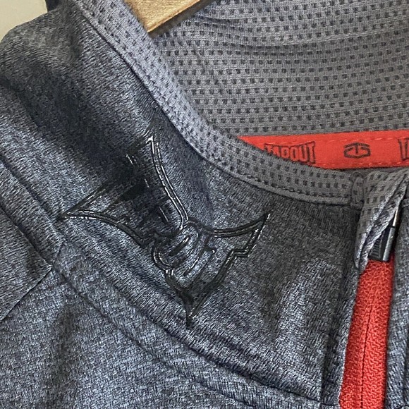 TAPOUT Mens Gray Mock Neck Quarter Zip Long Sleeve Shirt Size XL UFC MMA Athlete - Picture 4 of 9